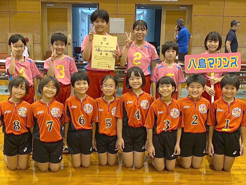 女子の部（Bクラス）優勝：八島マリンズスポーツ少年団