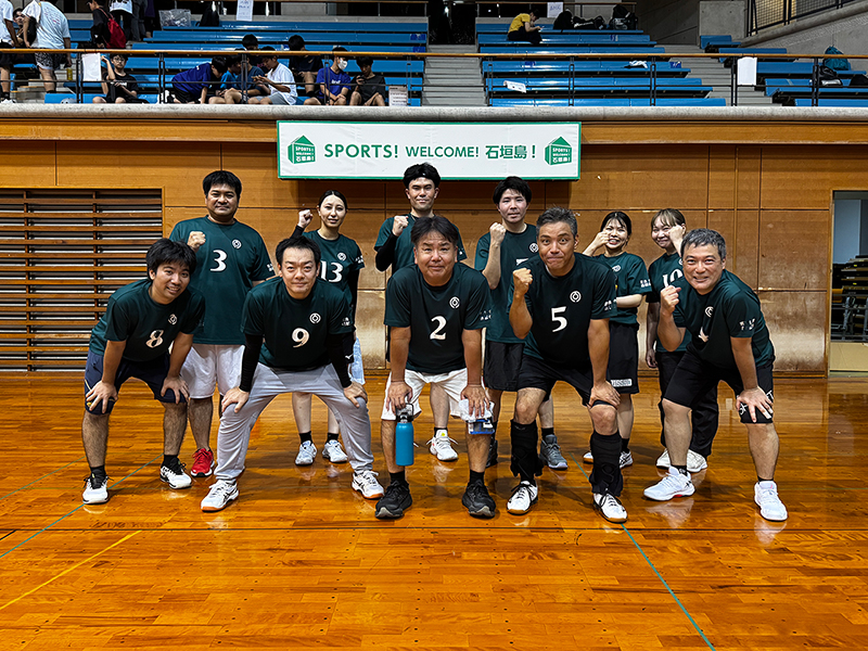 Aクラス男子の部準優勝：石垣市役所